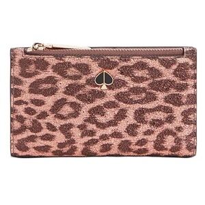 Kate Spade Metallic Leopard Slim Bifold Wallet